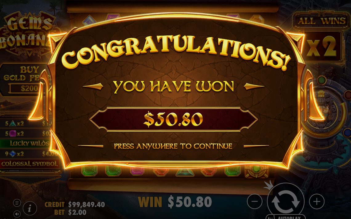 Win screen showing a cluster of connected symbols