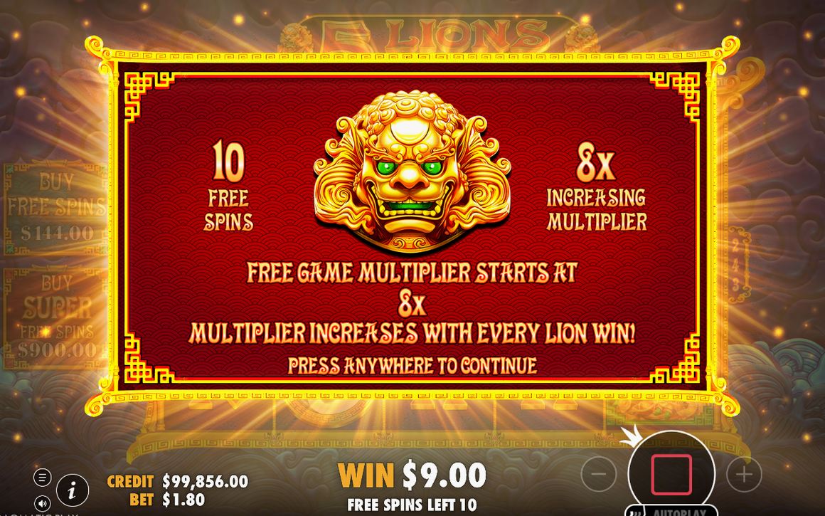 Free Spins choice of spin count and starting WILD multiplier