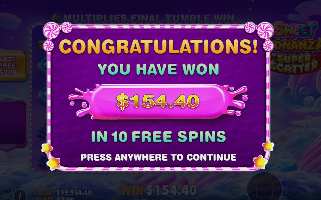 Base Game win on the 6x5 pay-anywhere grid